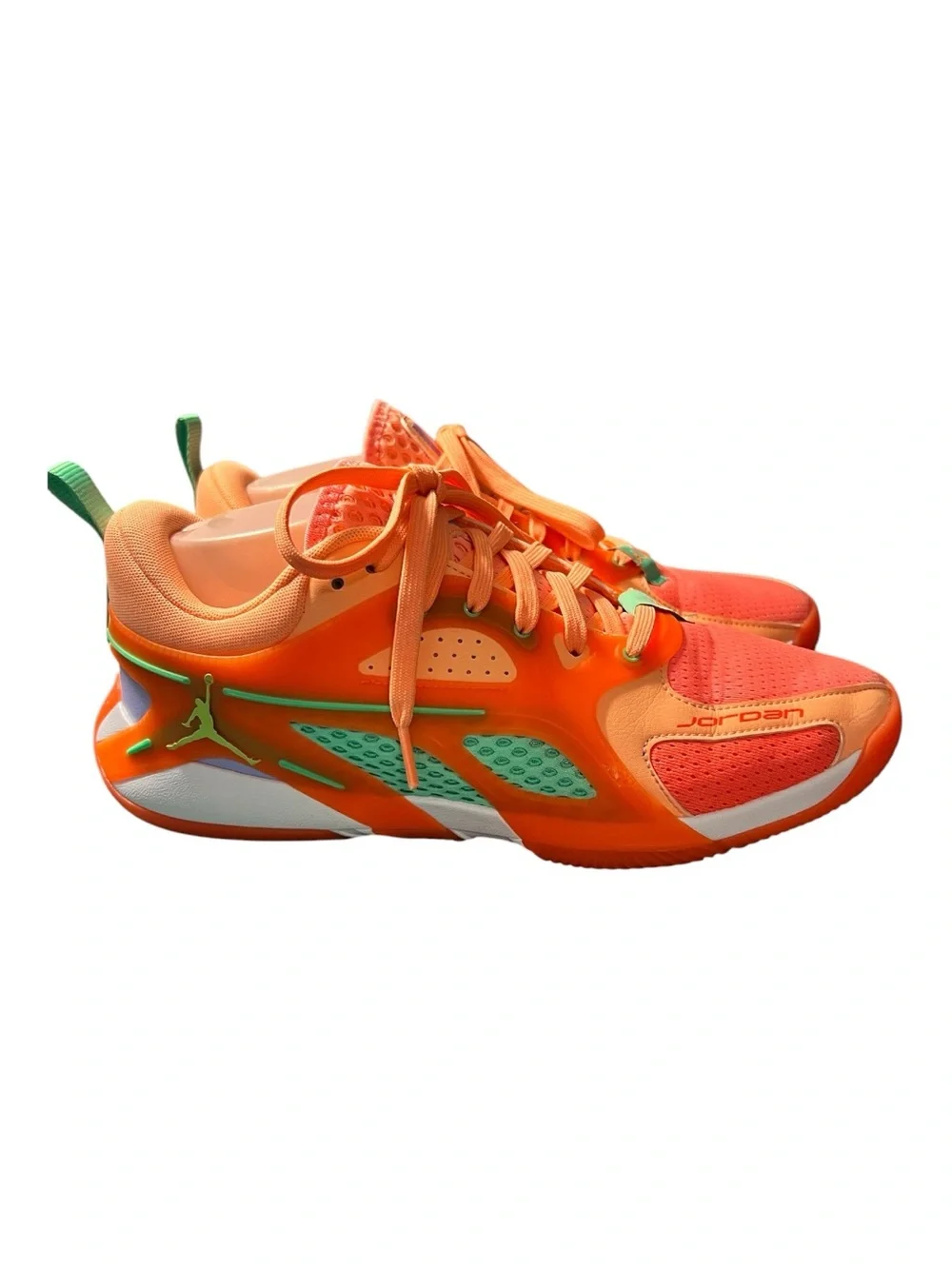 Jordan Peach Jam/Orange Pulse/Electro Green Heir Series Sneakers